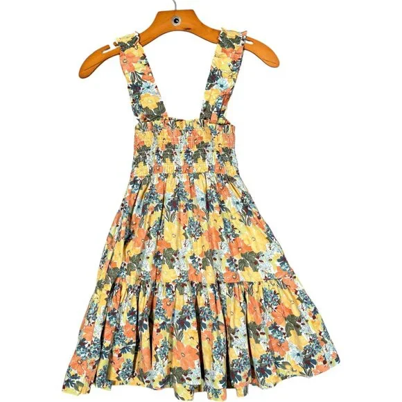 Abercrombie & Fitch Smocked Mini Dress Tiered Floral Cottagecore XSP - Picture 2 of 7